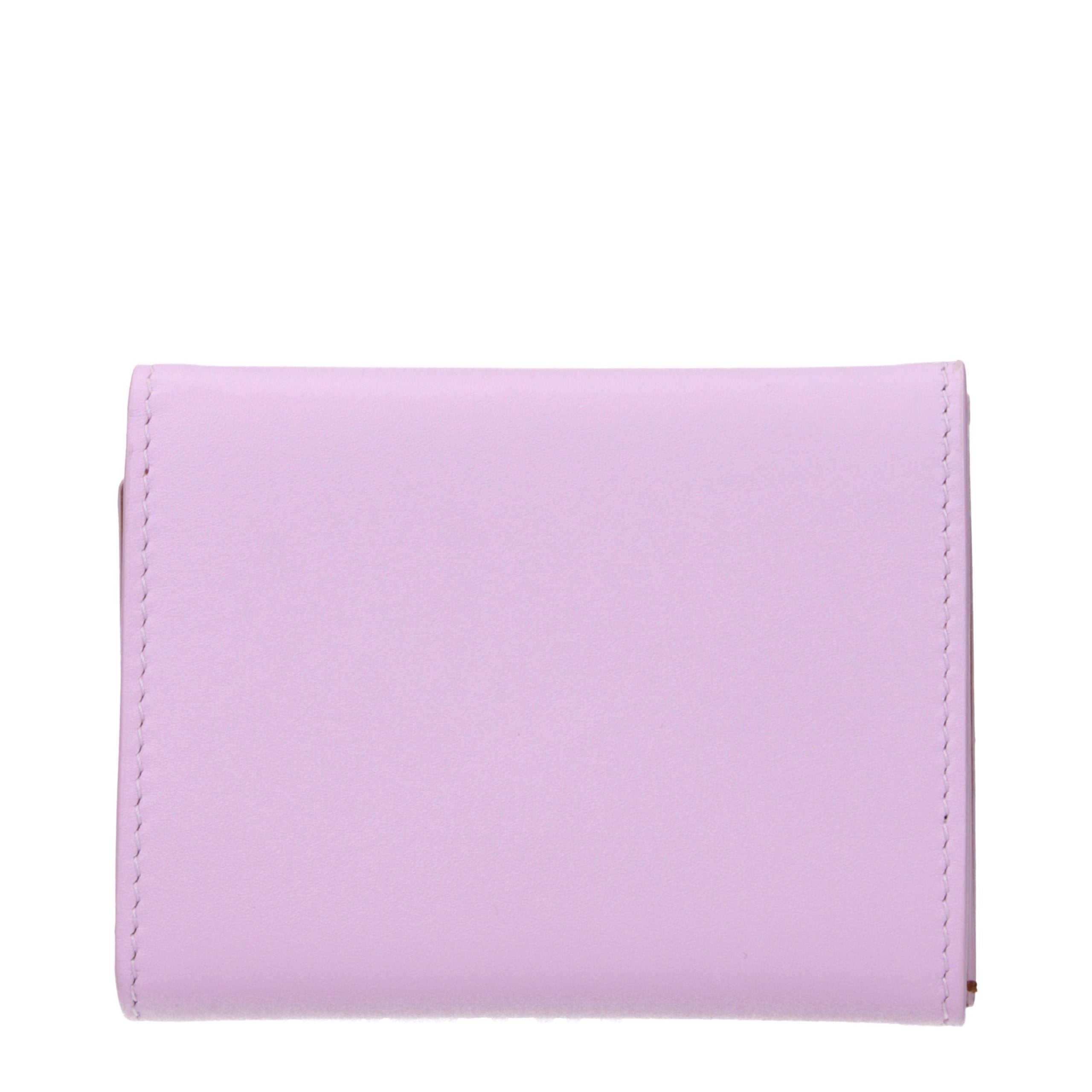 JIL SANDER Pink Leather Wallet for Women