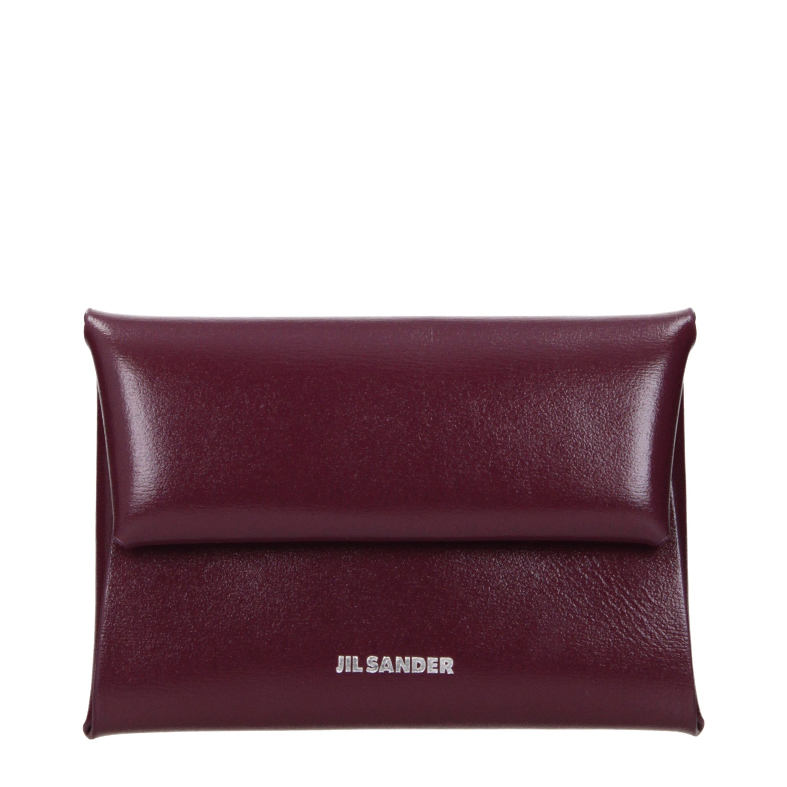 JIL SANDER Red Leather Wallet for Women