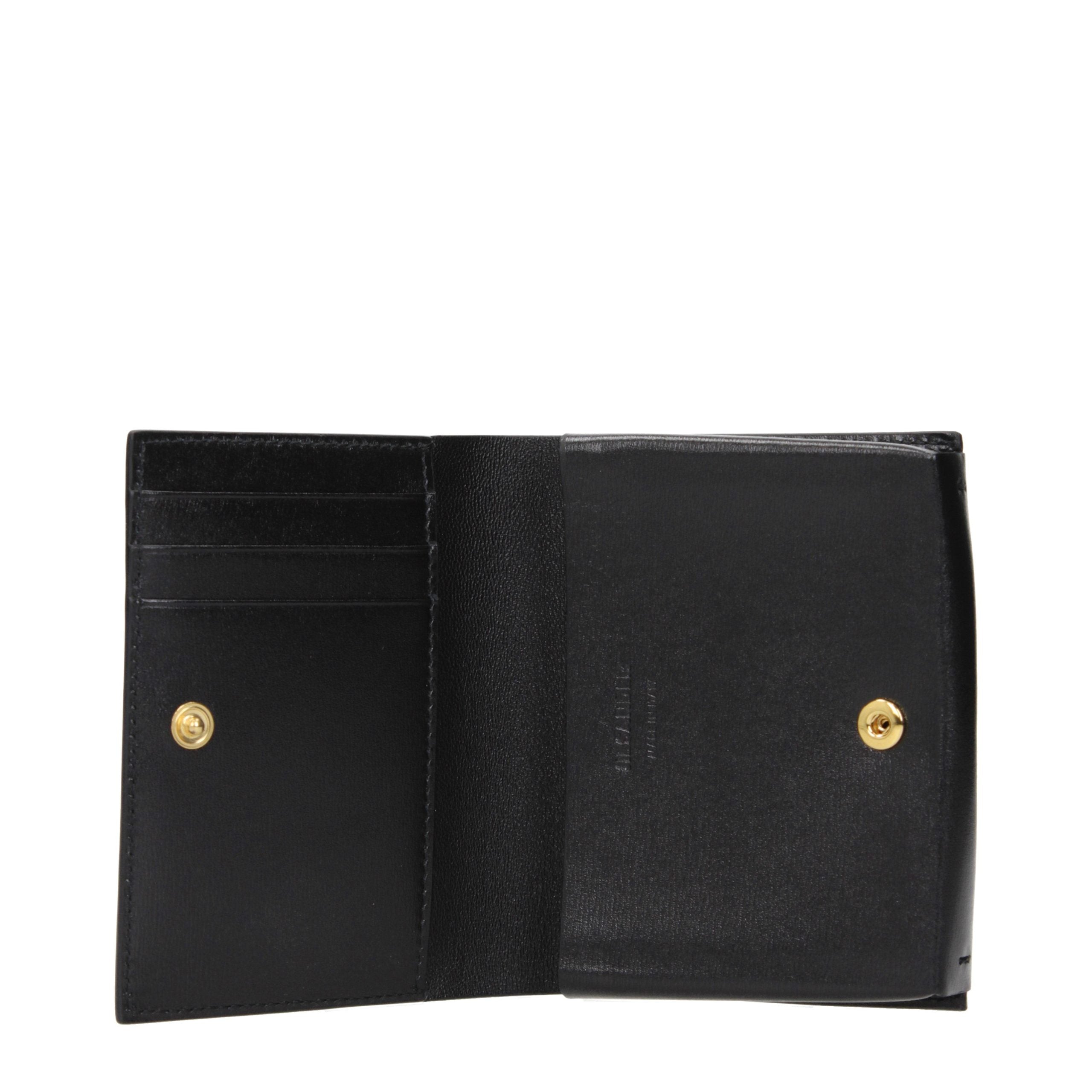 JIL SANDER Black Leather Cardholder for Women