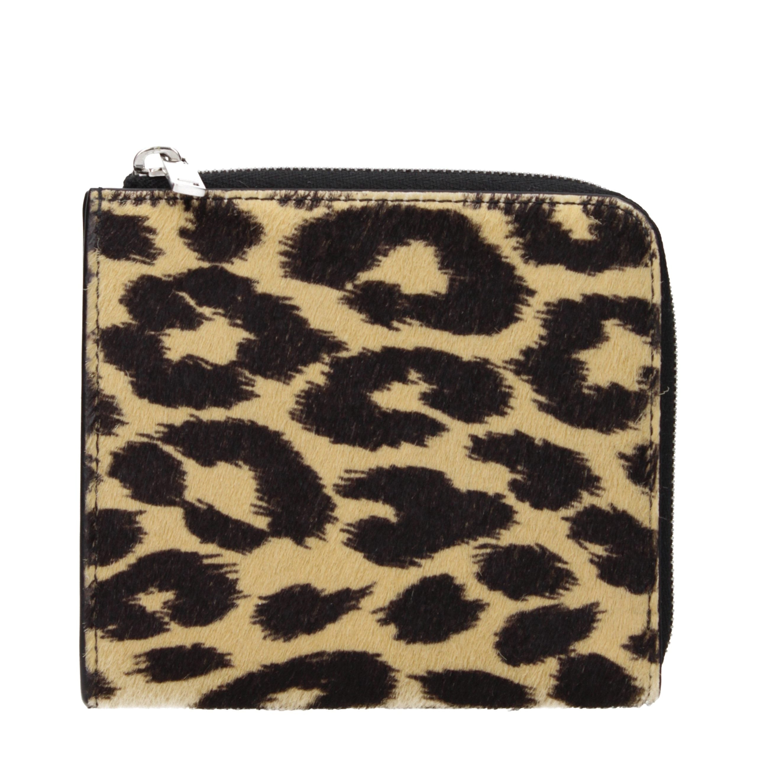 JIL SANDER Beige Horsehair Wallet for Women