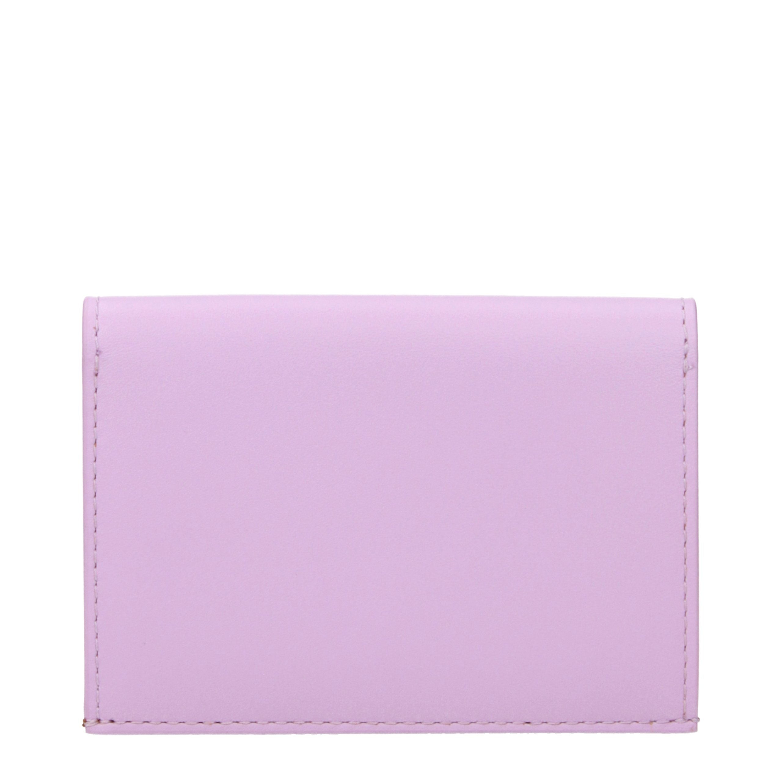JIL SANDER Pink Leather Cardholder for Women