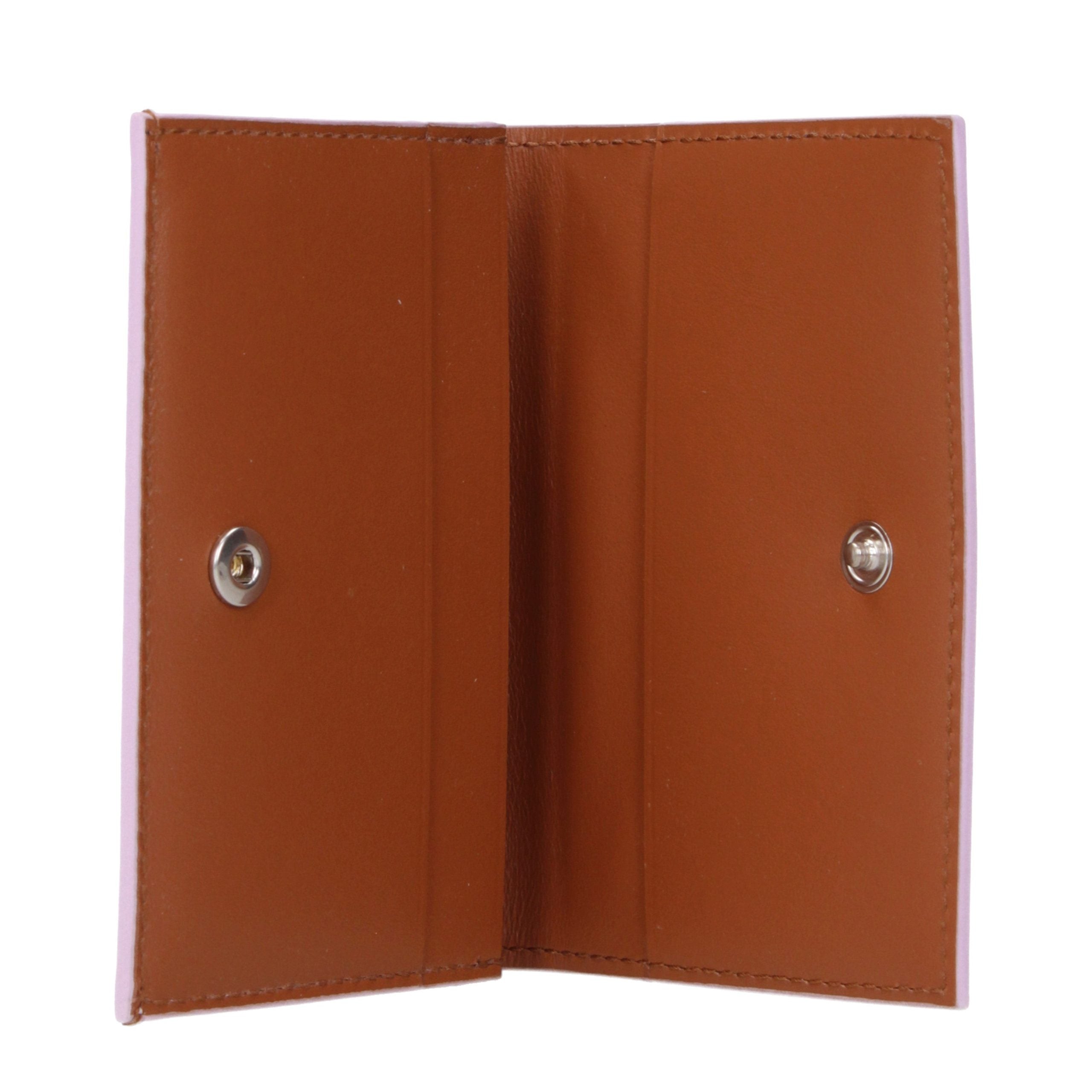 JIL SANDER Pink Leather Cardholder for Women