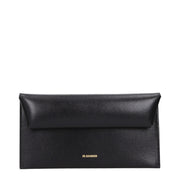 JIL SANDER Black Leather Wallet for Women