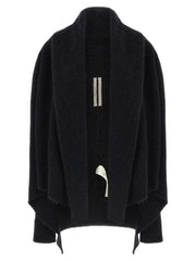 Rick Owens Black Marabou Cardigan for Women