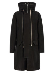 Rick Owens Black Cotton Parka
