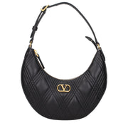 Valentino Garavani Black Leather Shoulder Bag for Women