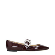 Jimmy Choo Red Leather Ballet Flats for Women