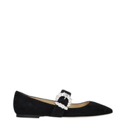Jimmy Choo Black Leather Ballet Flats for Women