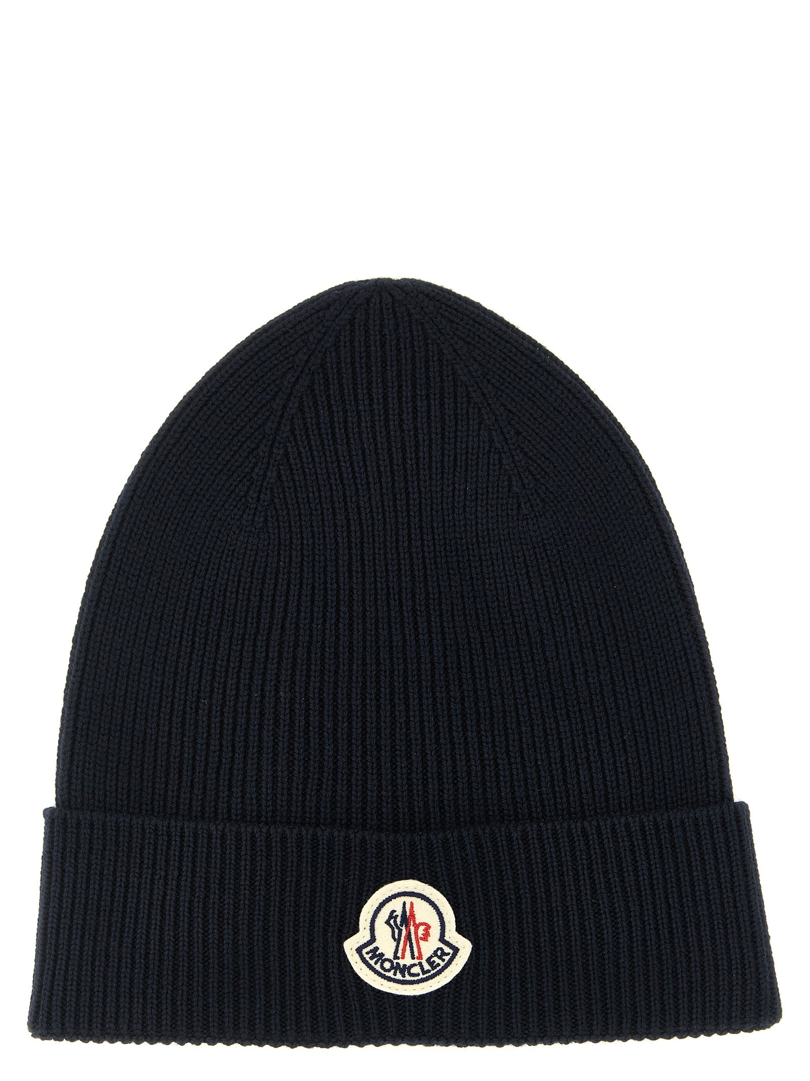 Moncler Blue Virgin Wool Beanie for Men
