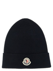 Moncler Blue Virgin Wool Beanie