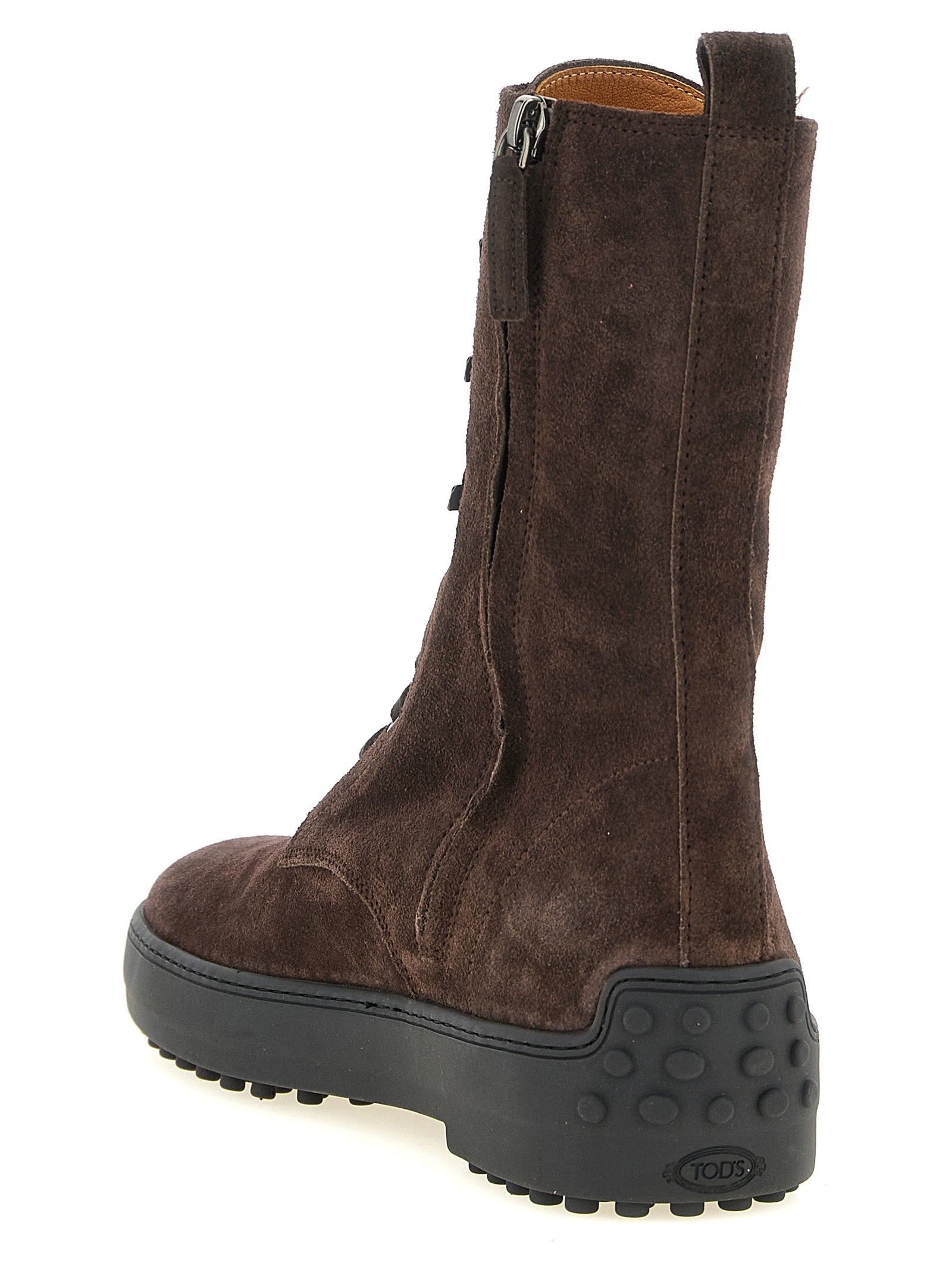 Tod's Brown Calfskin Ankle Boots for Women