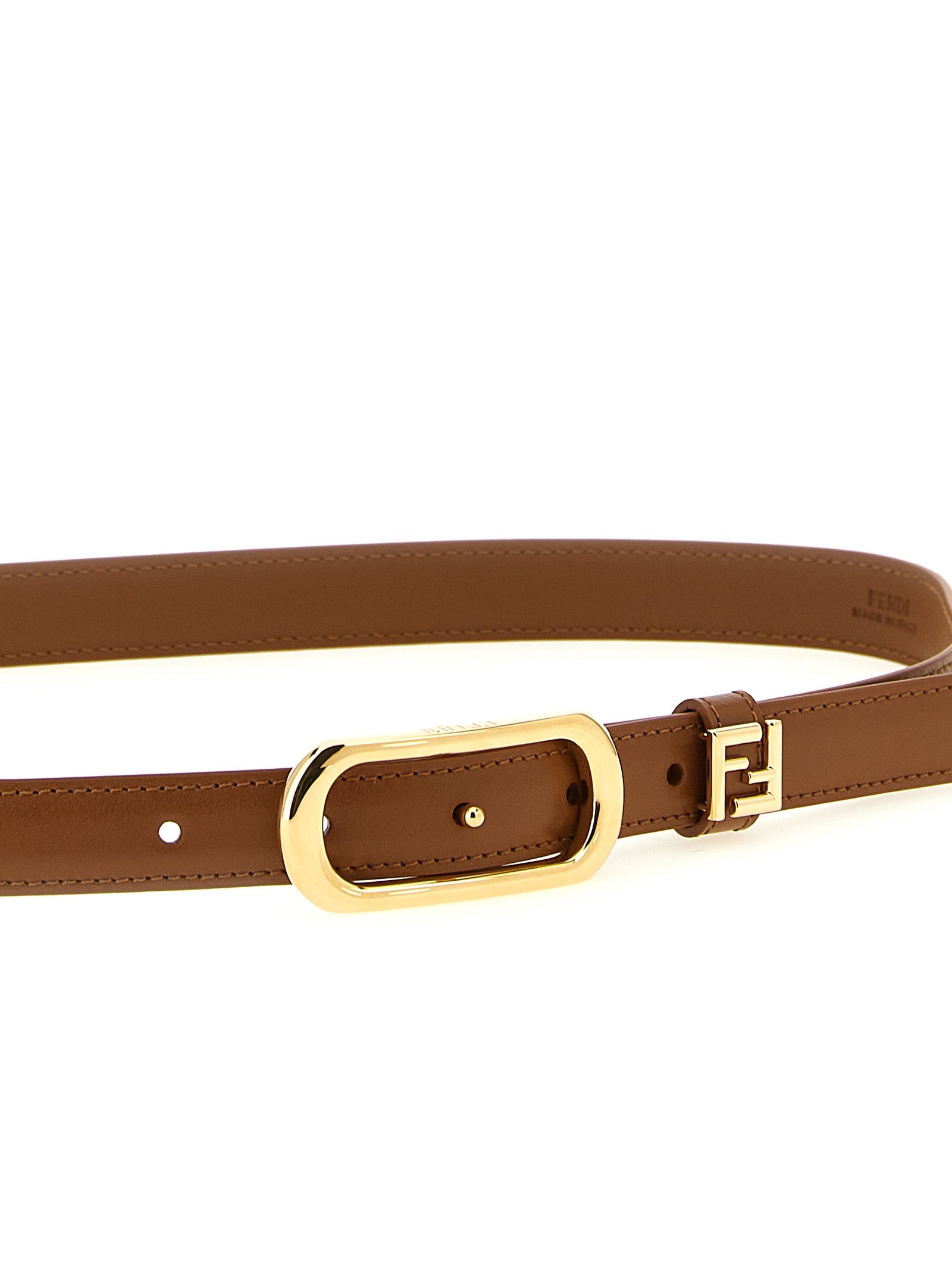 Fendi Brown Calfskin Regular Belt for Women