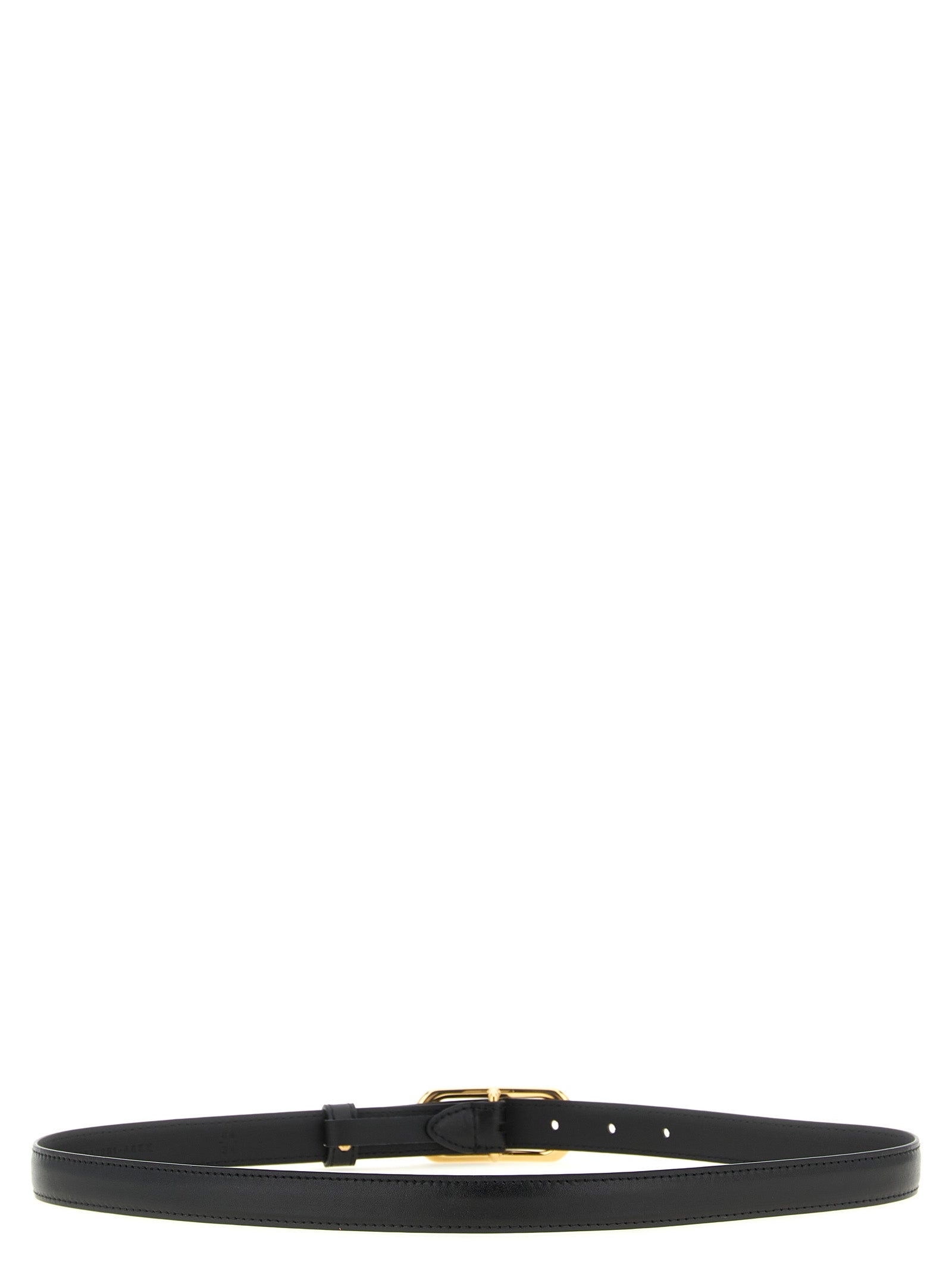 Fendi Black Calfskin Thin Belt for Women