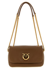 PINKO Brown Lamb Leather Shoulder Bag