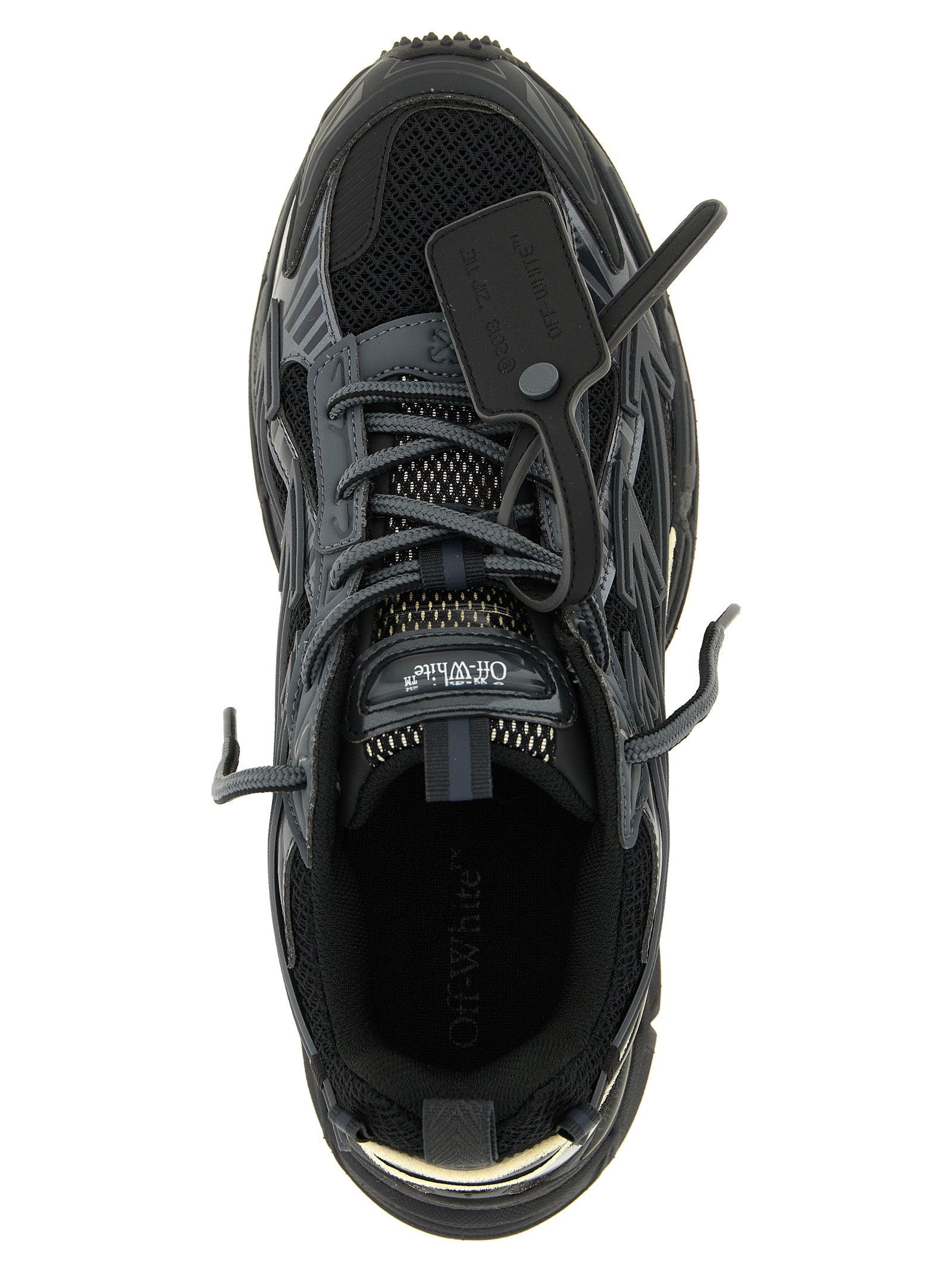 Off-White Black Polyethylene Athletic Sneakers for Men