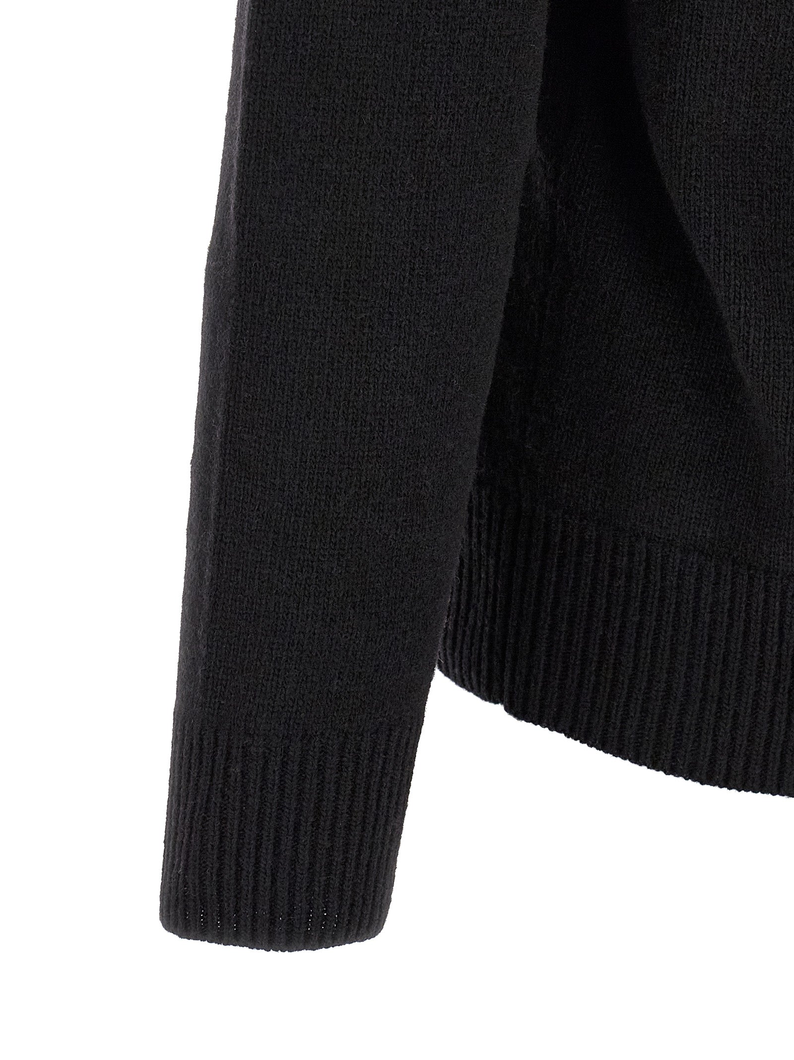 Stone Island Black Virgin Wool Cardigan for Men