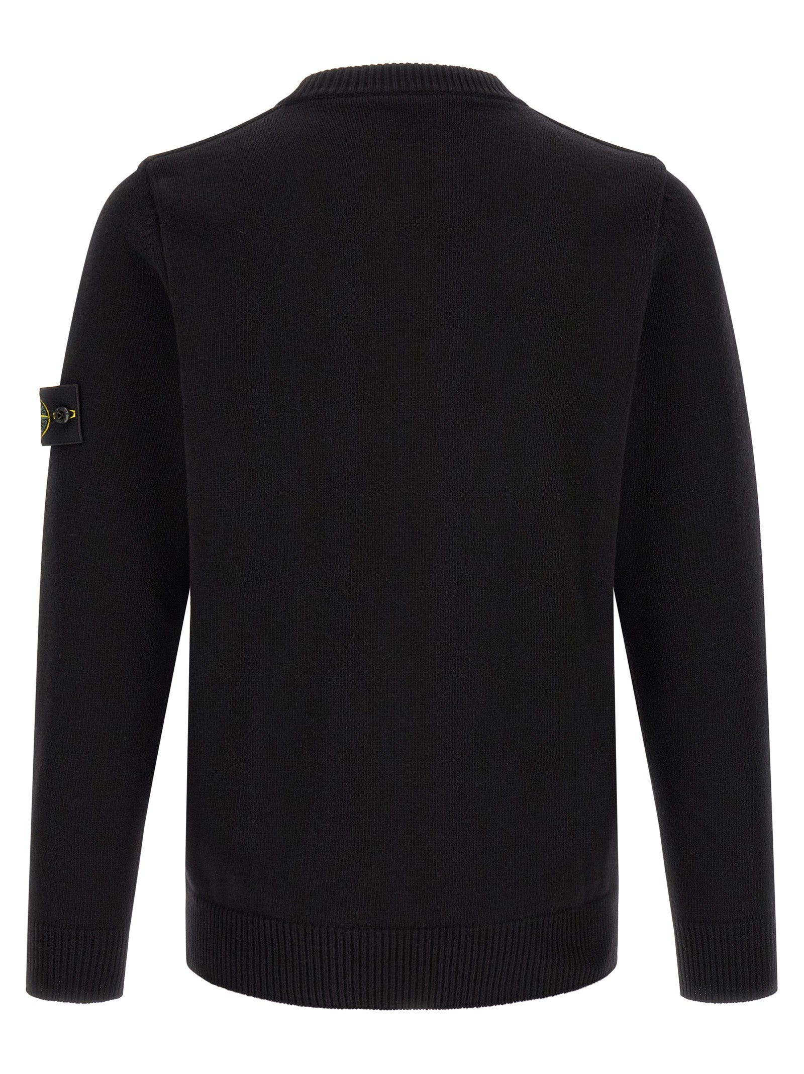 Stone Island Black Virgin Wool Cardigan for Men