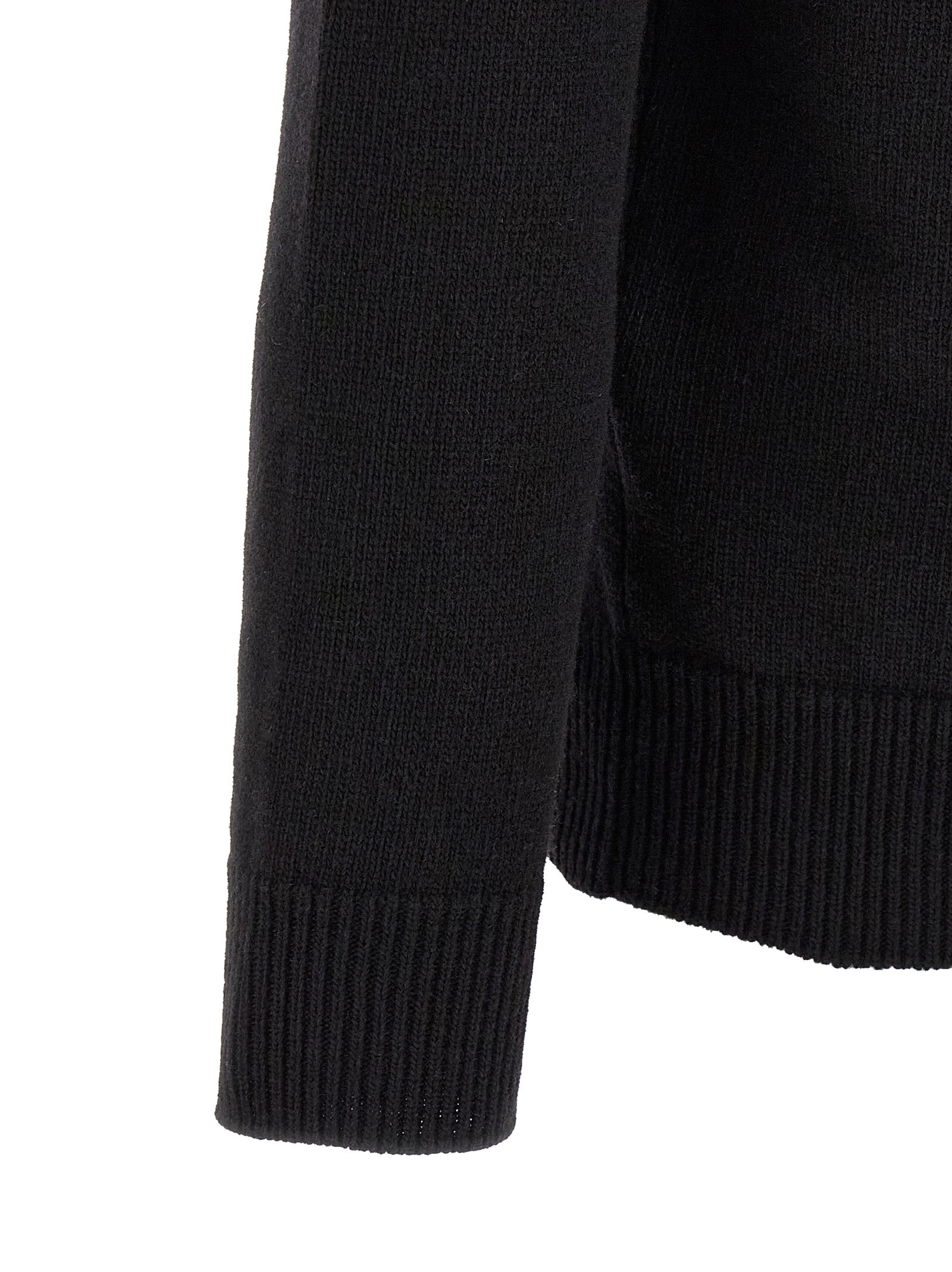 Stone Island Black Virgin Wool Cardigan for Men