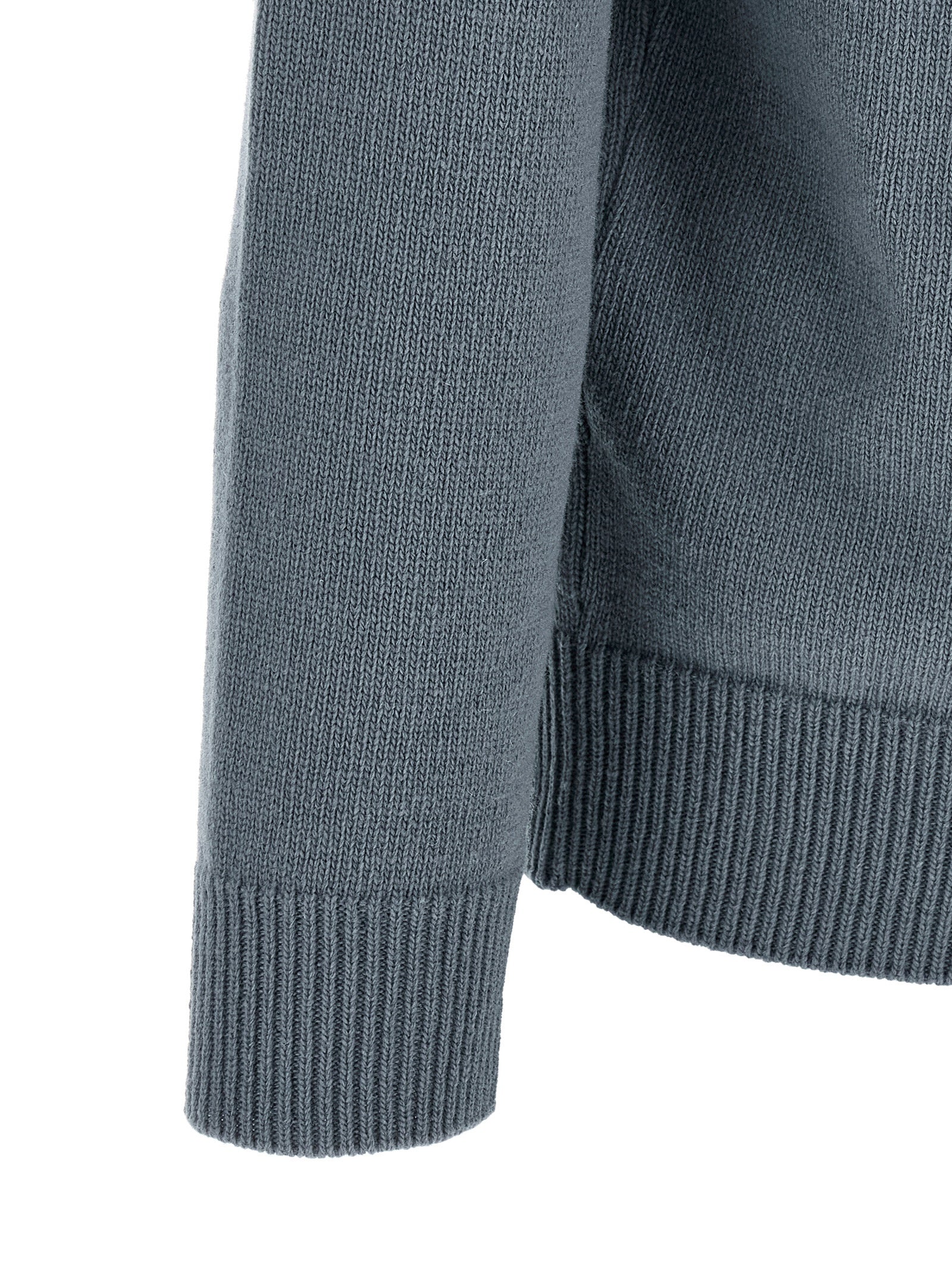 Stone Island Blue Virgin Wool Cardigan for Men