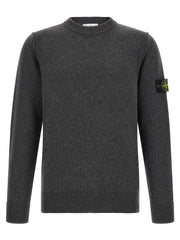 Stone Island Gray Virgin Wool Cardigan for Men