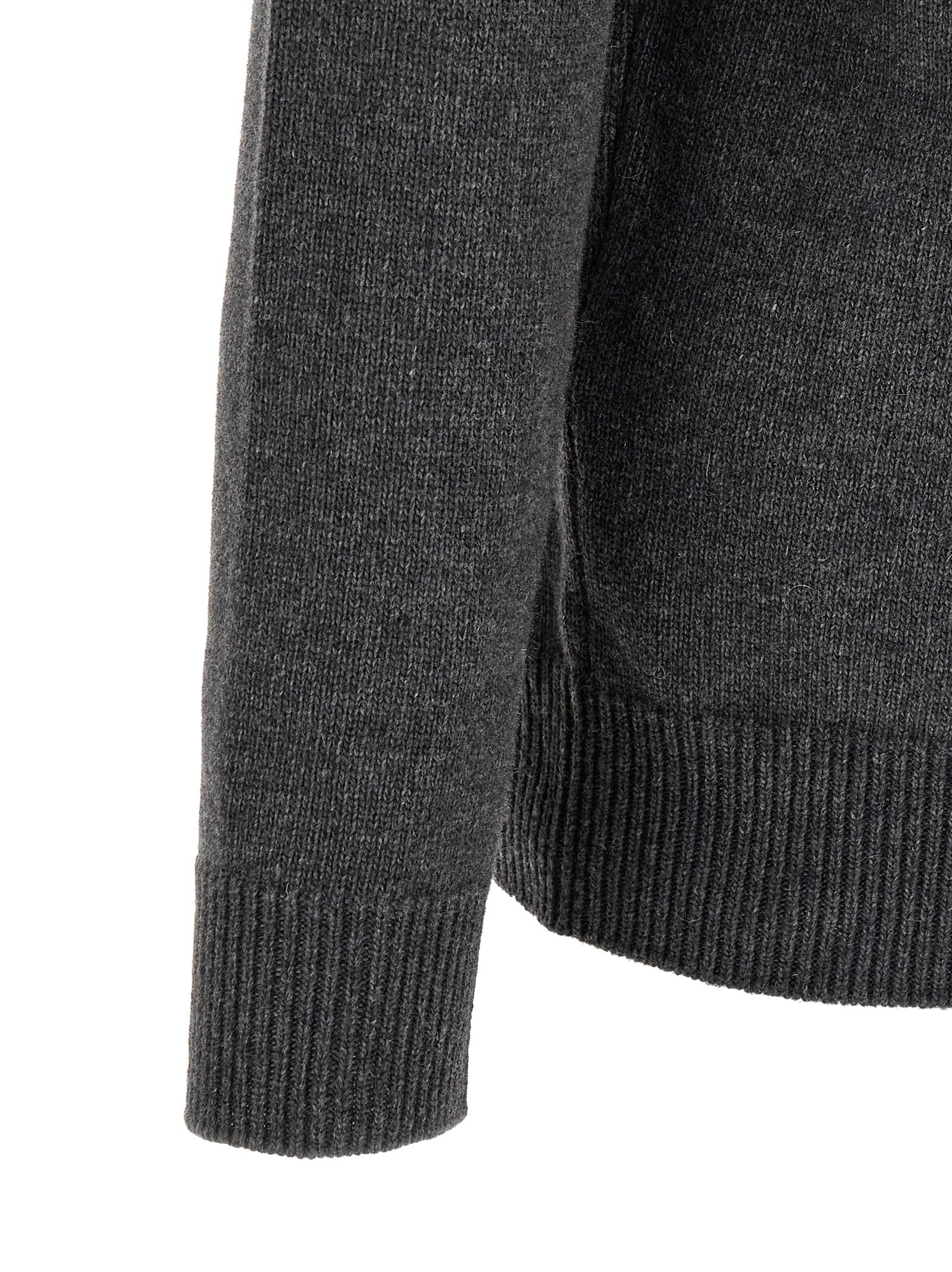 Stone Island Gray Virgin Wool Cardigan for Men