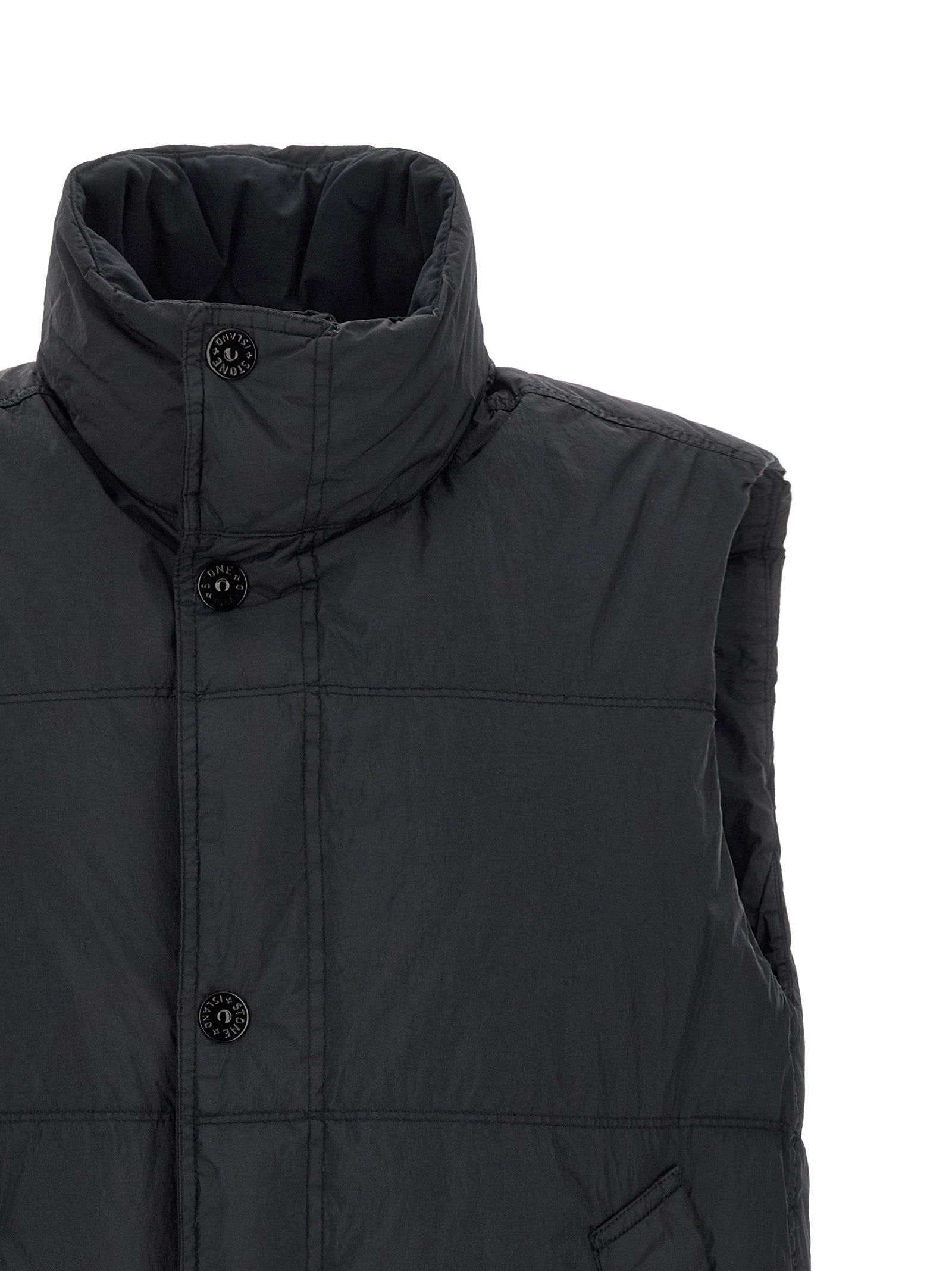 Stone Island Blue Polyamide Sleeveless Jacket for Men