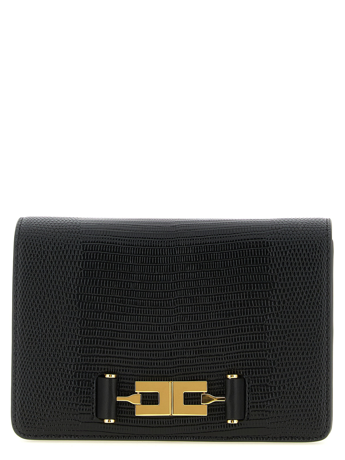 Elisabetta Franchi Black Polyester Crossbody Bag
