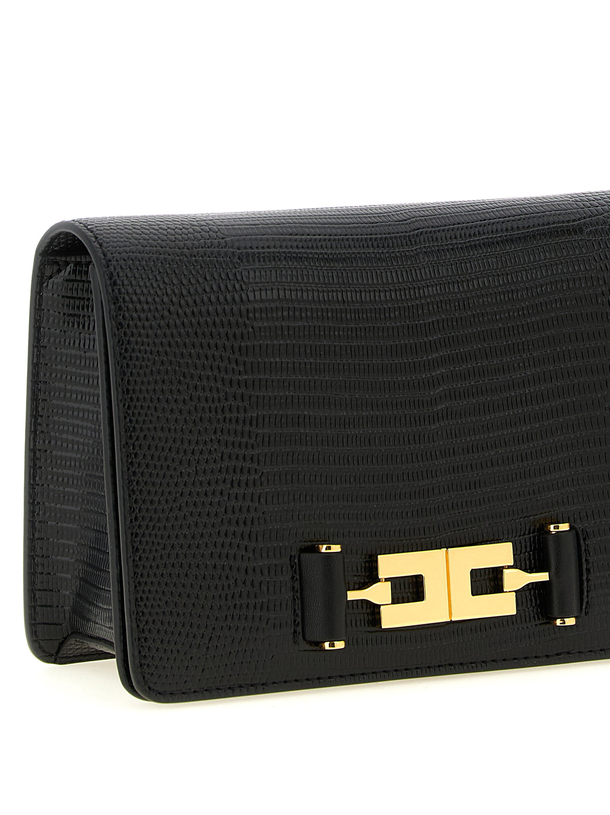 Elisabetta Franchi Black Polyester Crossbody Bag