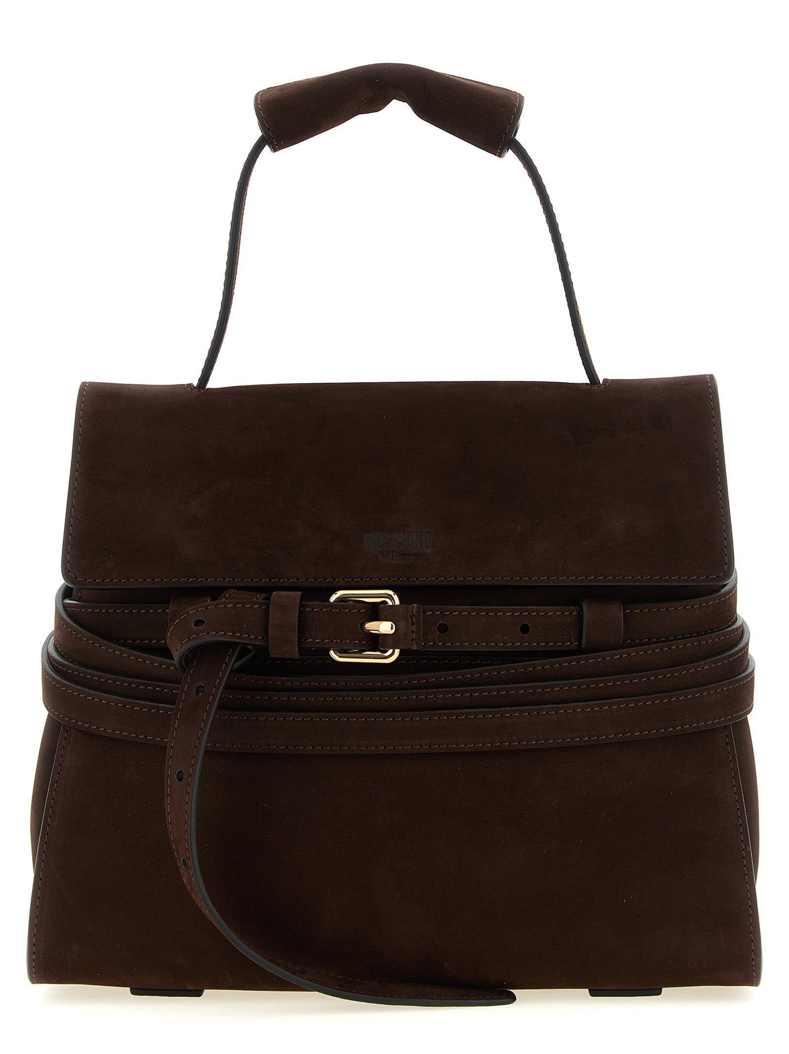 Moschino Brown Calfskin Handbag for Women