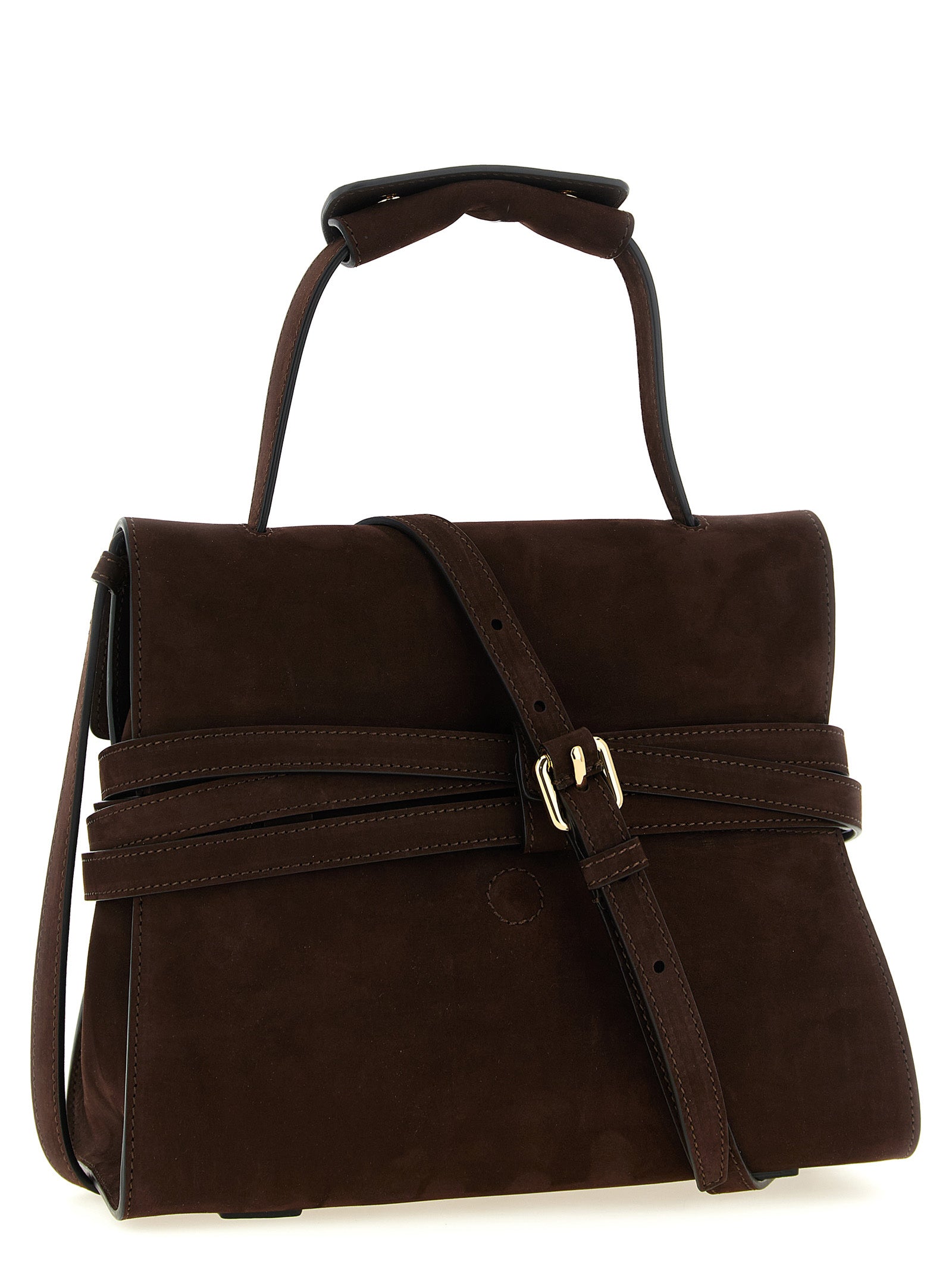 Moschino Brown Calfskin Handbag for Women
