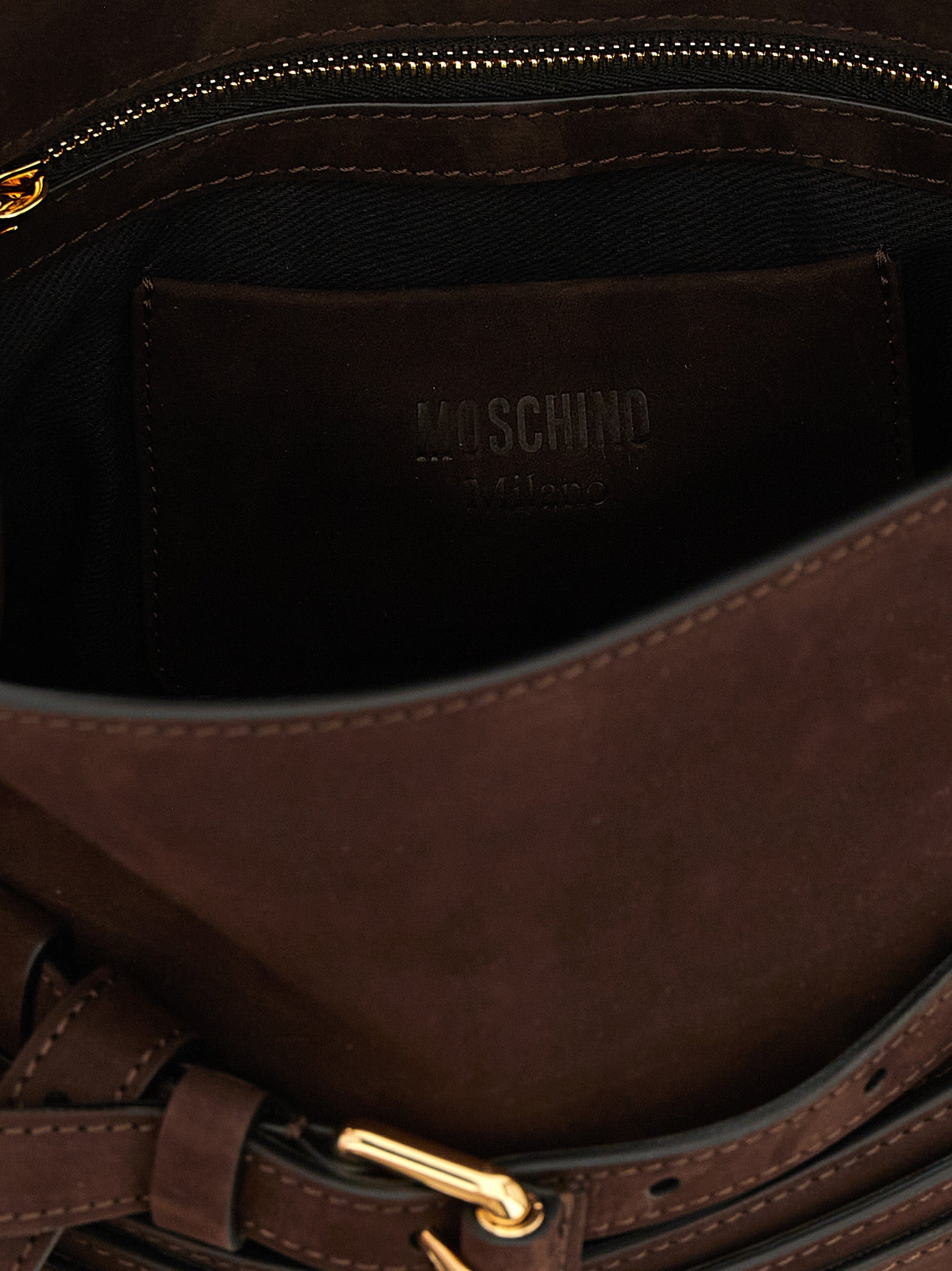 Moschino Brown Calfskin Handbag for Women