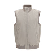 Brunello Cucinelli Gray Polyester Sleeveless Jacket