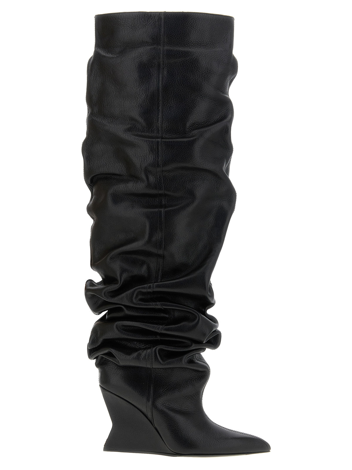 Balmain Black Calfskin Over The Knee for Women