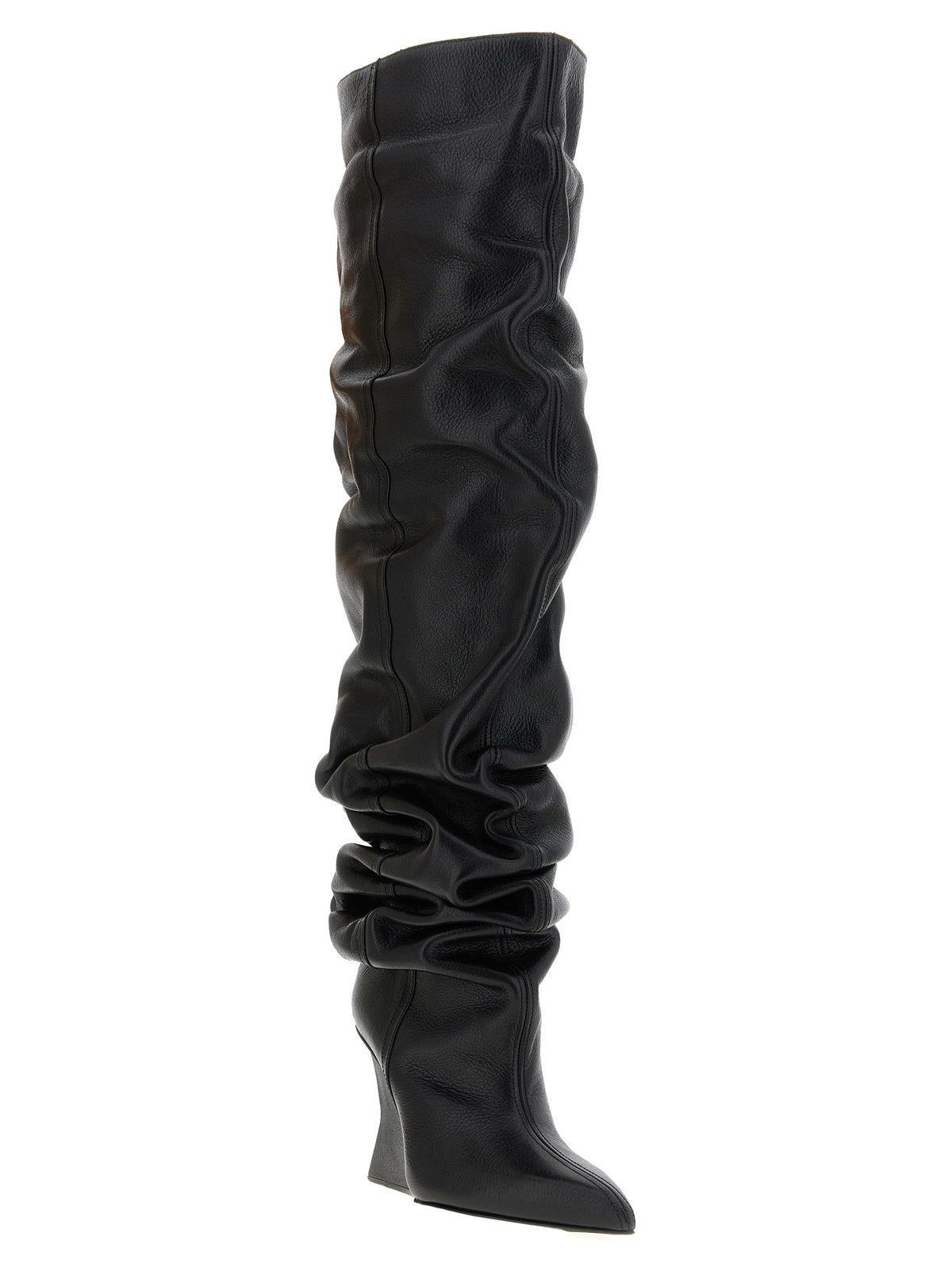 Balmain Black Calfskin Over The Knee for Women