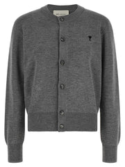 Ami Paris Gray Wool Cardigan