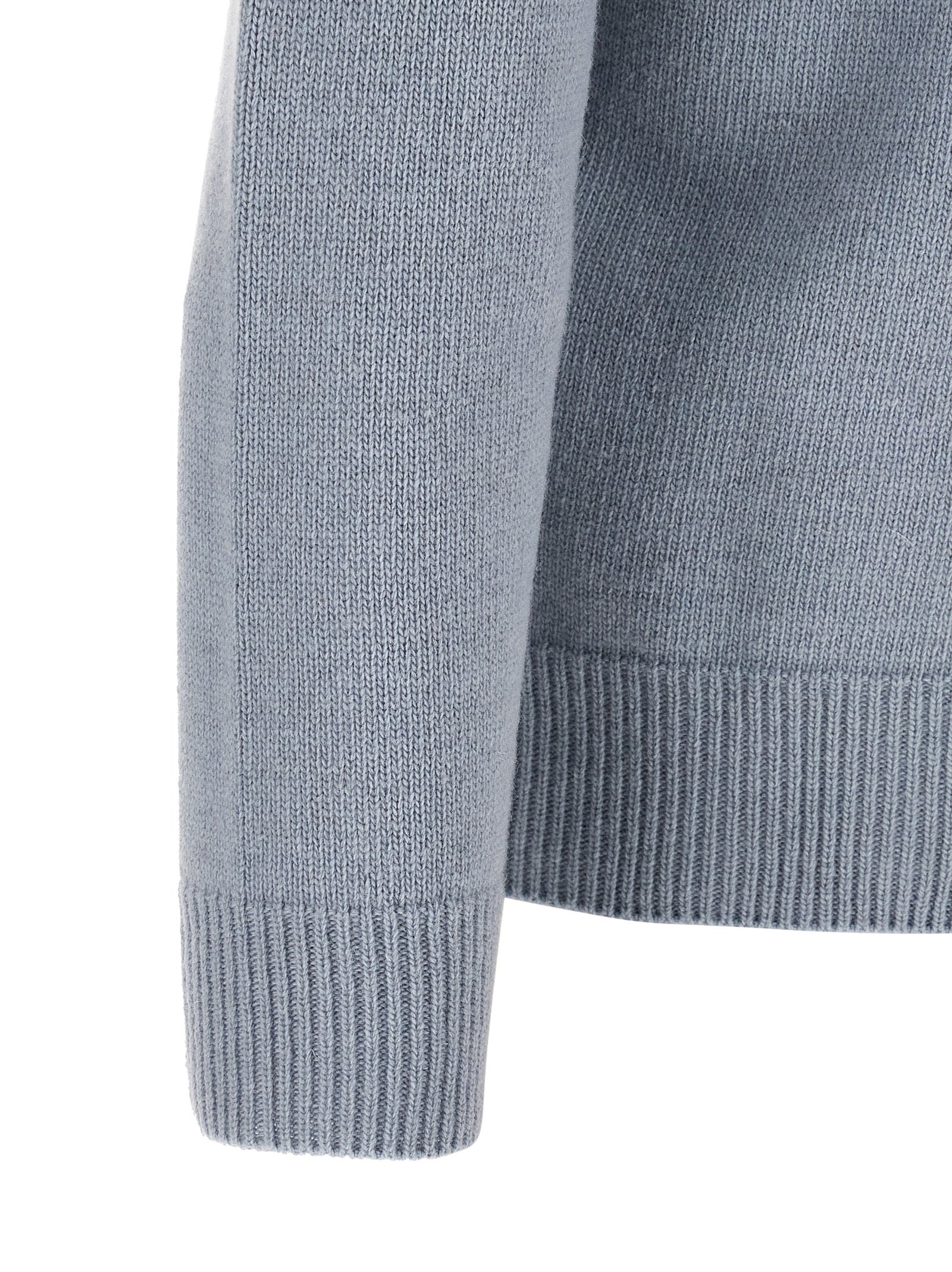 Stone Island Blue Virgin Wool Cardigan for Men
