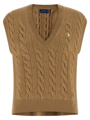 Polo Ralph Lauren Beige Wool Sleeveless Jacket