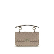 Valentino Garavani Beige Calf Leather Bos Taurus Handbag for Women