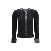 Courrèges Black Viscose Cardigan