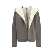 Rick Owens Gray Wool Oves Aries Hoodie for Women