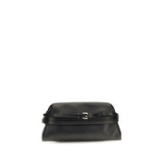 Moschino Black Goatskin Shoulder Bag