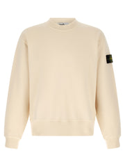 Stone Island White Cotton Sweatshirt