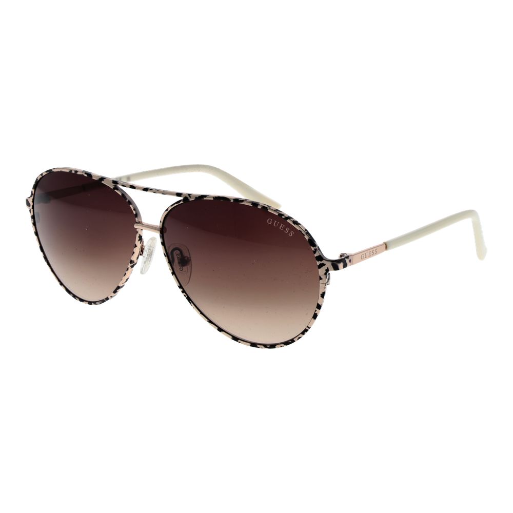 Guess Women's Aviator Sunglasses – Cream Metal