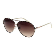 Guess Women's Aviator Sunglasses – Cream Metal
