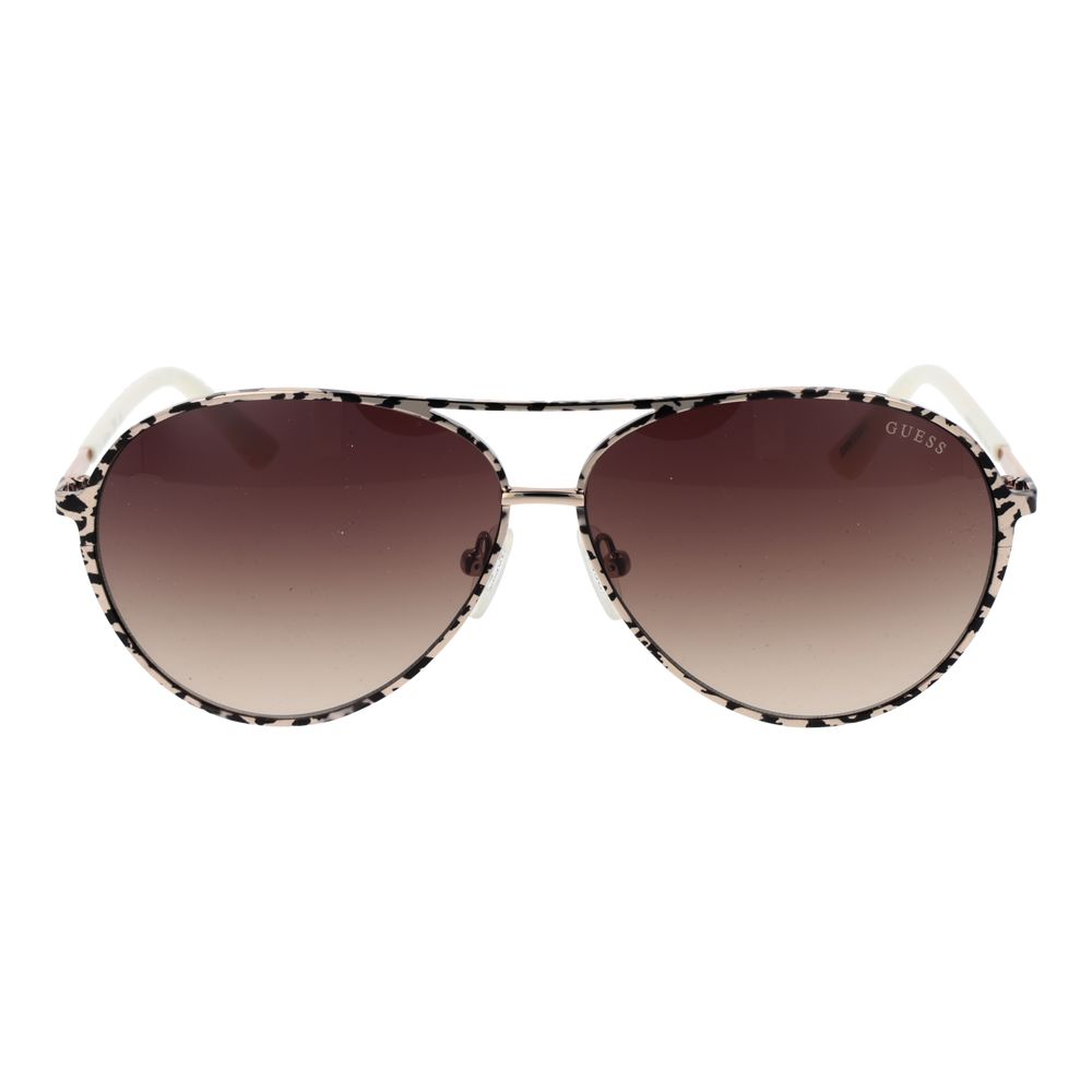Guess Women's Aviator Sunglasses – Cream Metal