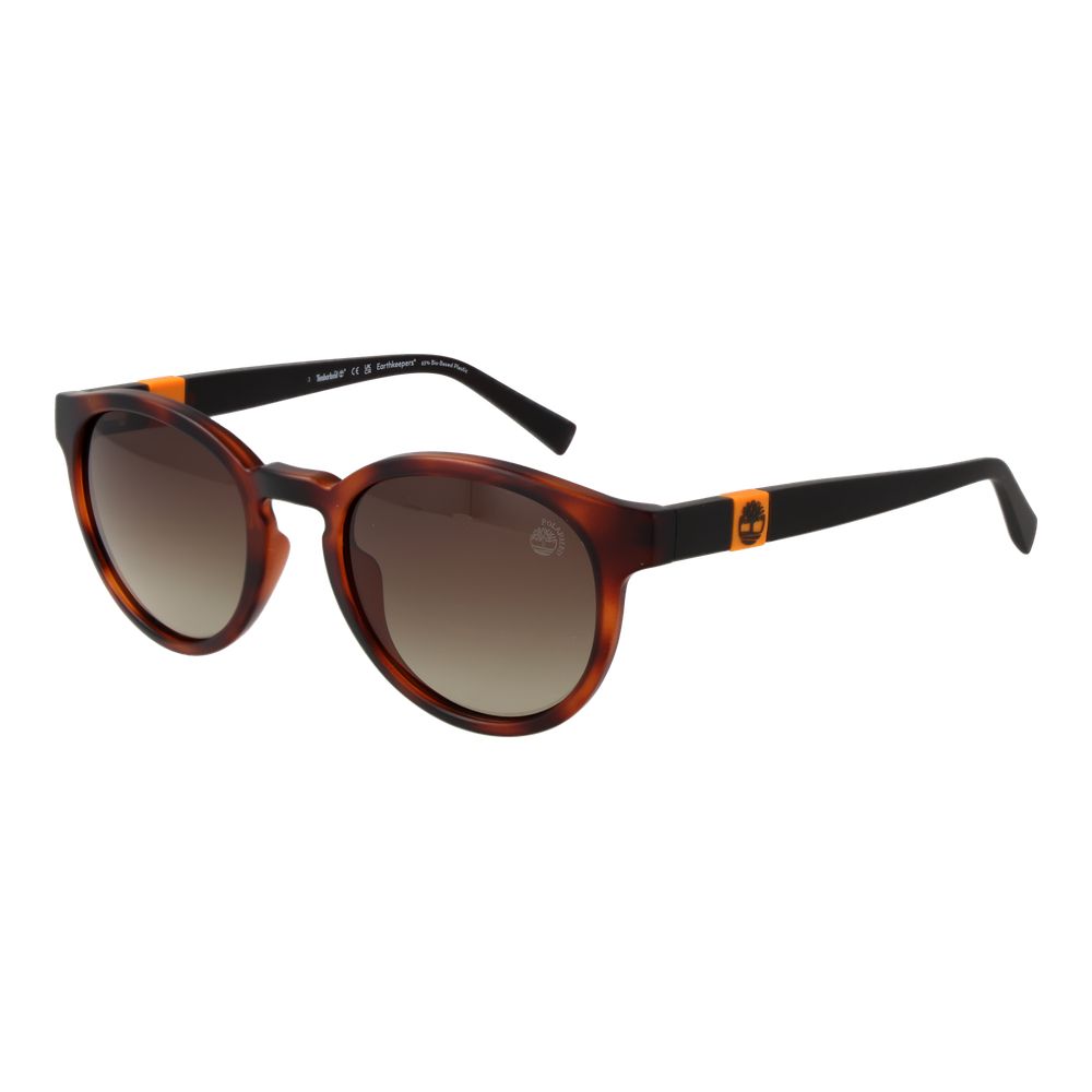 Timberland Men's Round Sunglasses – Brown Plastic