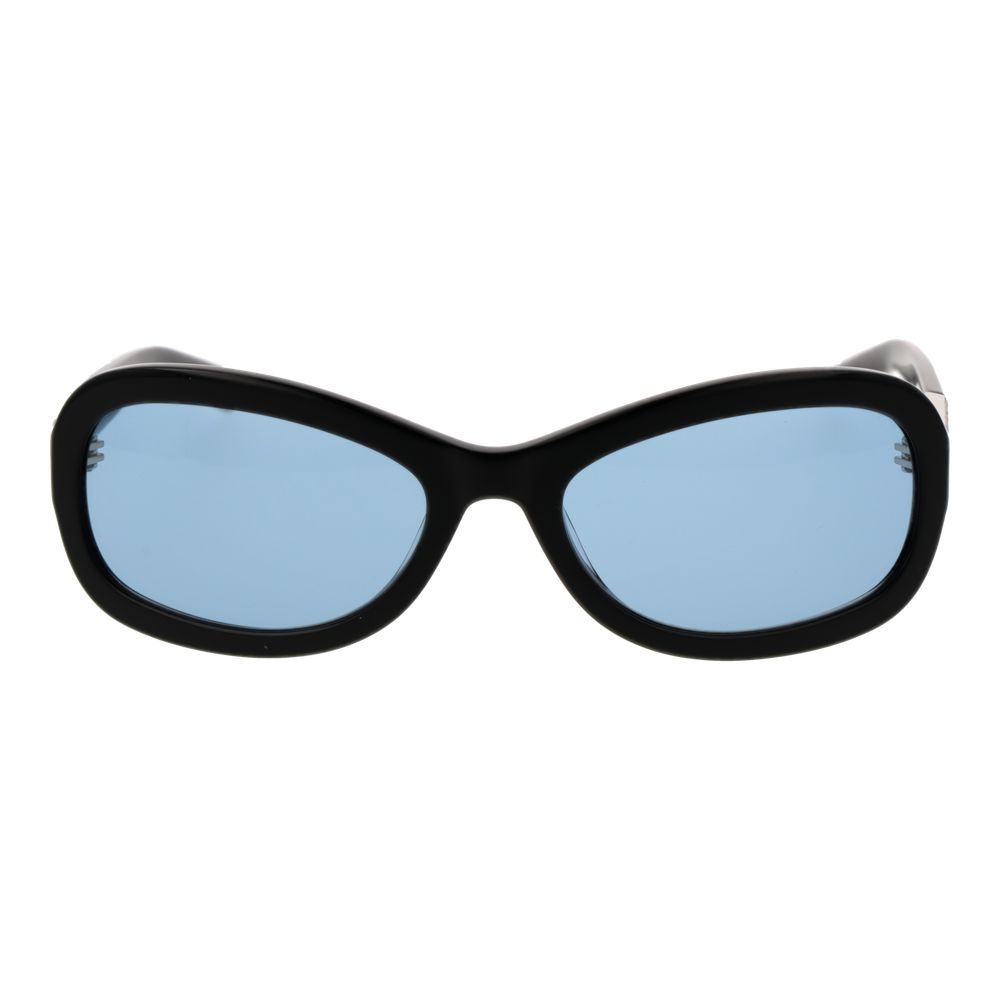 GCDS Unisex Oval Sunglasses – Black Acetate