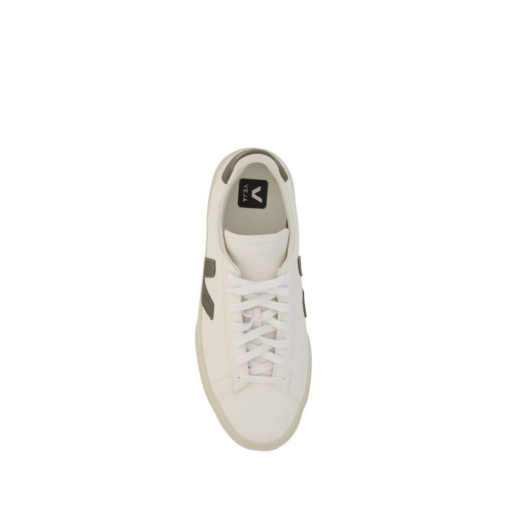 Veja White Calf Leather Bos Taurus Low Top Sneakers for Men