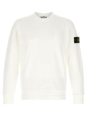 Stone Island White Cotton Sweatshirt
