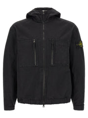 Stone Island Black Cotton Shell Jacket